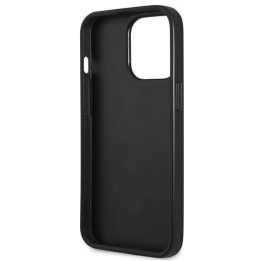Guess Saffiano 4G juodas dėklas iPhone 13 Pro / 13 (6.1 )