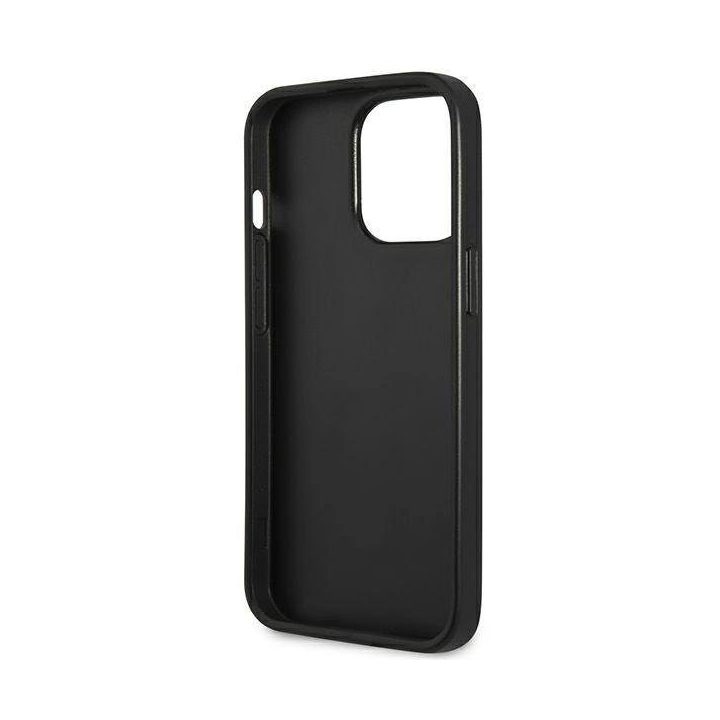 Guess Saffiano 4G juodas dėklas iPhone 13 Pro / 13 (6.1 )