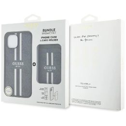 4G juostelių dėklas su MagSafe pinigine iPhone 15, juodas