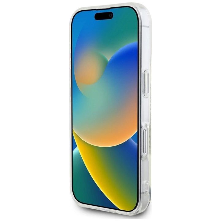 Karl Lagerfeld permatomas iPhone 16 dėklas su kristalais