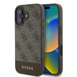 4G rudos spalvos dryžuotas dėklas iPhone 16 Plus (6.7 )