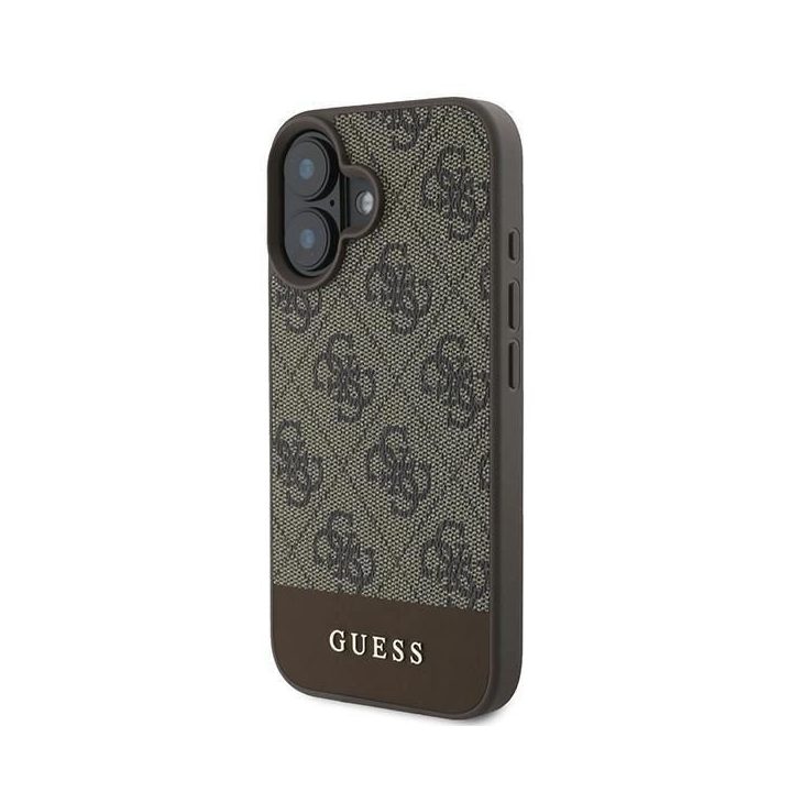 4G rudos spalvos dryžuotas dėklas iPhone 16 Plus (6.7 )