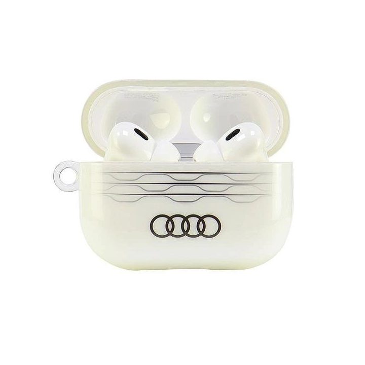 Audi geometrinio rašto dėklas AirPods Pro 2 (baltas)