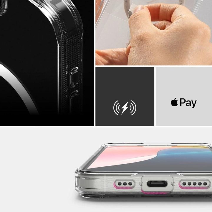 Skaidrus Ringke Fusion MagSafe“ dėklas iPhone 16“