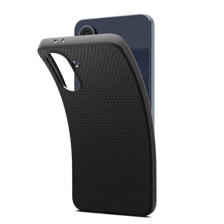 Spigen Liquid Air dėklas Samsung Galaxy A36 5G – juodas matinės tekstūros