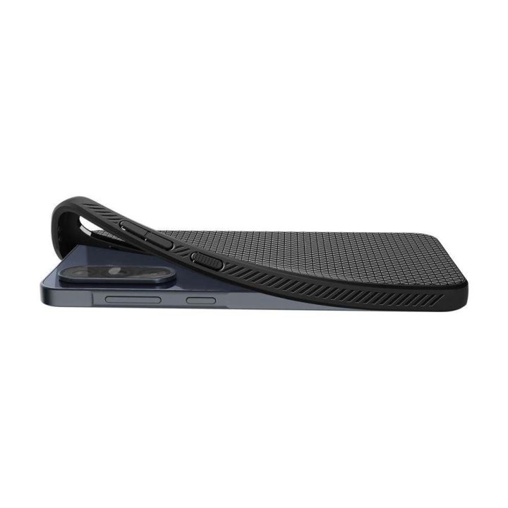 Spigen Liquid Air dėklas Samsung Galaxy A36 5G – juodas matinės tekstūros