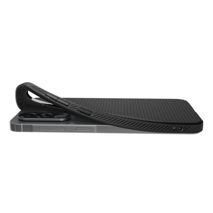 Plonas ir stilingas Spigen Liquid Air“ dėklas Samsung Galaxy A56 5G“ – juodas