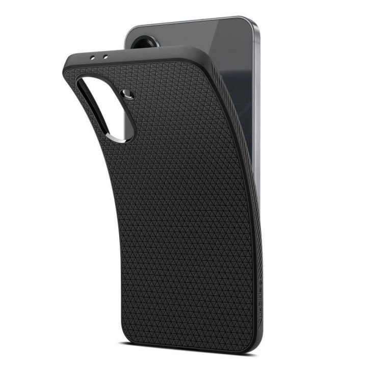 Plonas ir stilingas Spigen Liquid Air“ dėklas Samsung Galaxy A56 5G“ – juodas
