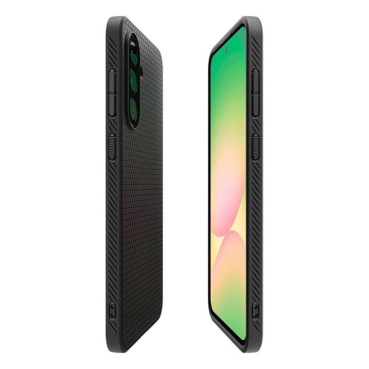 Plonas ir stilingas Spigen Liquid Air“ dėklas Samsung Galaxy A56 5G“ – juodas