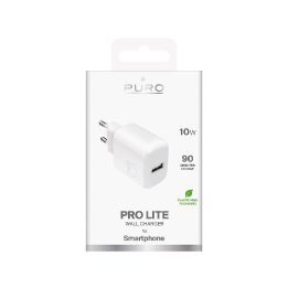 Puro PROLITE 10W USB-A sieninis įkroviklis – baltas