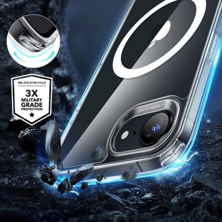 Skaidrus ESR Classic Hybrid HaloLock“ dėklas su MagSafe“ iPhone 16