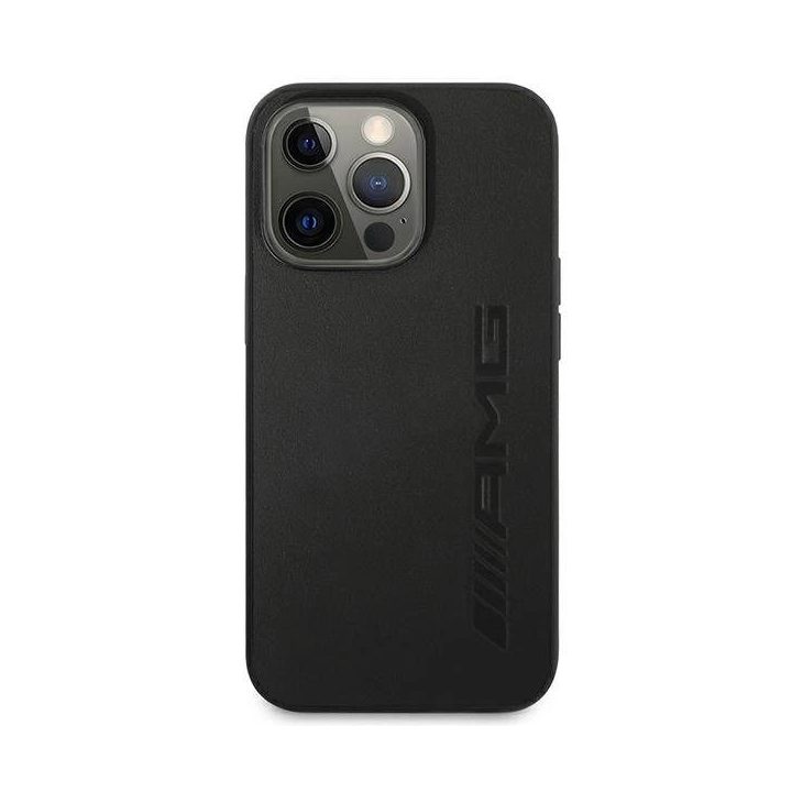 AMG juoda odinė dėklas iPhone 13 Pro / 13 (6.1 ) – prabangus ir patvarus