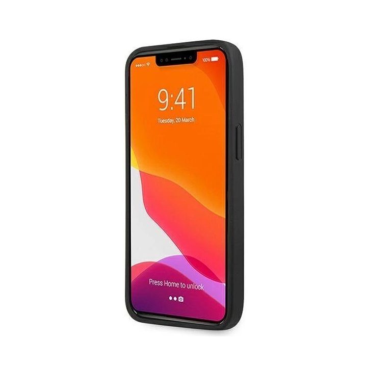 AMG juoda odinė dėklas iPhone 13 Pro / 13 (6.1 ) – prabangus ir patvarus