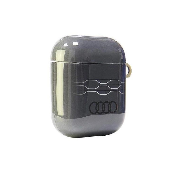 Audi geometrinio rašto dėklas AirPods 1/2 – pilkas