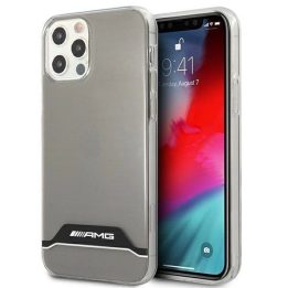 AMG juodas ir baltas elektroplokštės dėklas iPhone 12 / 12 Pro – skaidrus