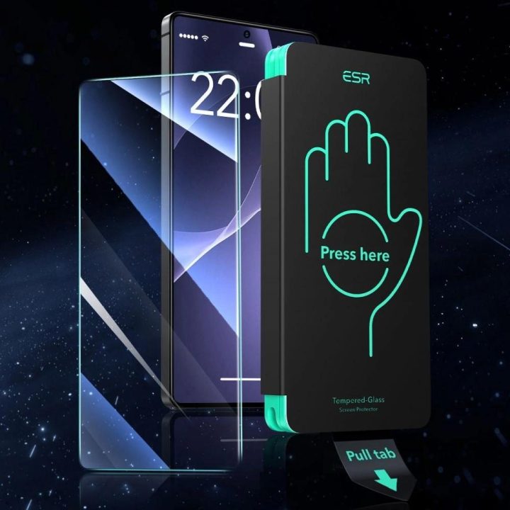 ESR grūdinto stiklo apsauginė ekrano plėvelė Samsung Galaxy S25 Ultra (2 vnt., skaidri)