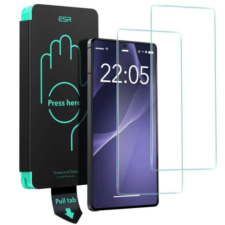 ESR grūdinto stiklo apsauginė ekrano plėvelė Samsung Galaxy S25 Ultra (2 vnt., skaidri)