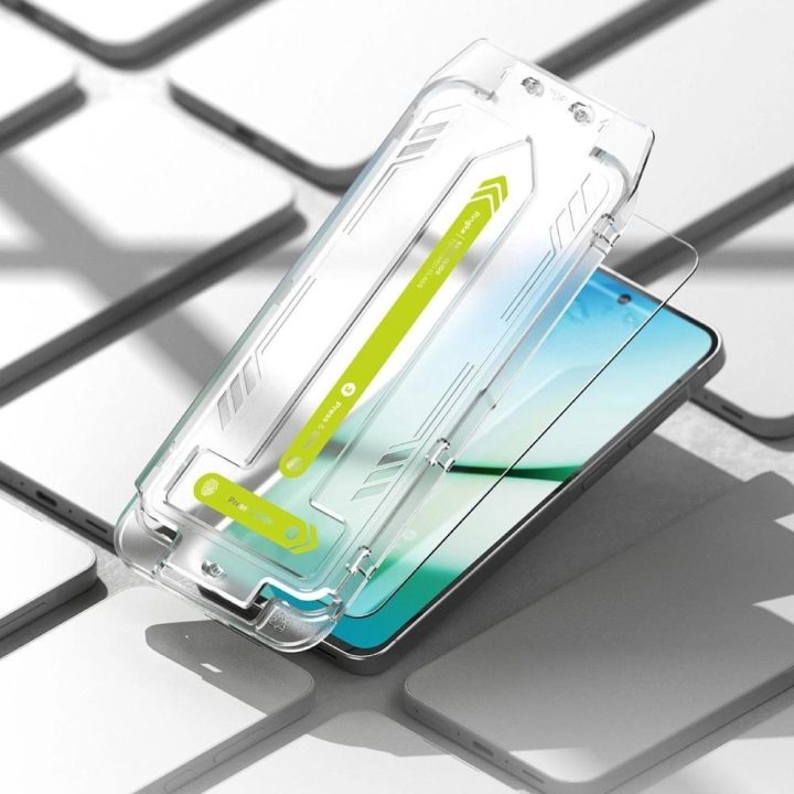Ringke Easy Slide 2 grūdinto stiklo apsauginės plėvelės, skirtos Samsung Galaxy A56 5G telefonui - skaidrios.