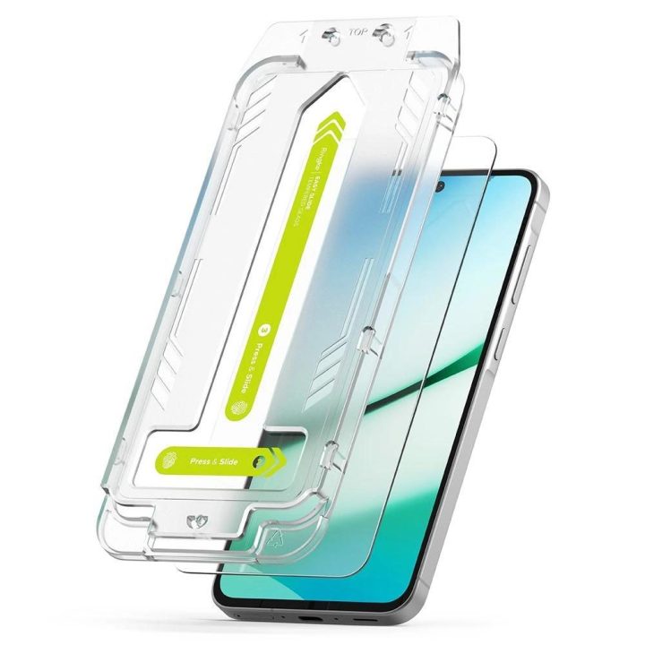 Ringke Easy Slide 2 grūdinto stiklo apsauginės plėvelės, skirtos Samsung Galaxy A56 5G telefonui - skaidrios.
