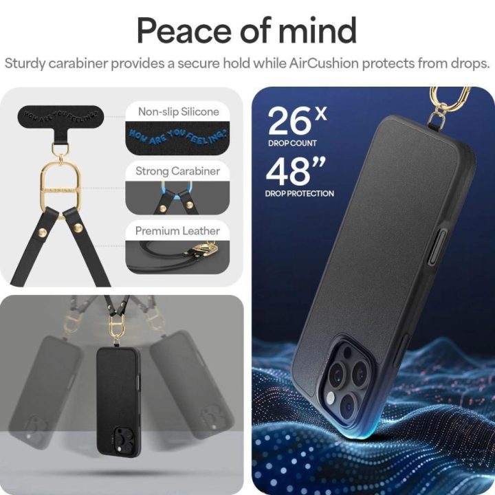 Spigen Cyrill Classic Charm“ dėklas, skirtas iPhone 16 Pro Max“ telefonui (juodas)