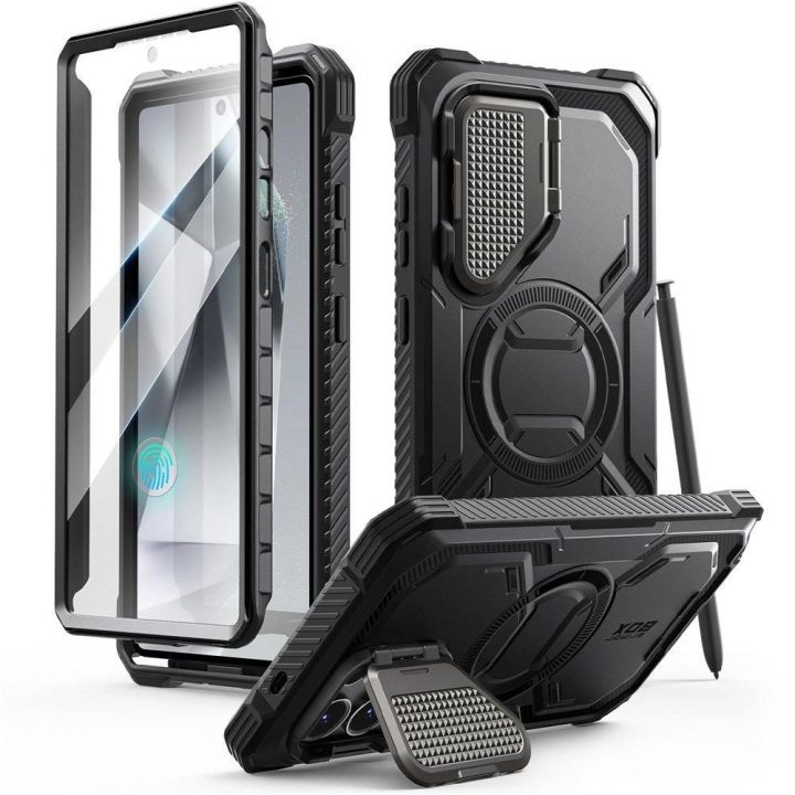 Supcase Armorbox Mag“ dėklas, skirtas Samsung Galaxy S25 Ultra“ telefonui (juodas)