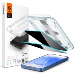 Spigen Glas.tR Ez Fit“ privatumo apsauginis grūdintas stiklas, 2 vnt., skirtas Samsung Galaxy S24 / S25 telefonams.