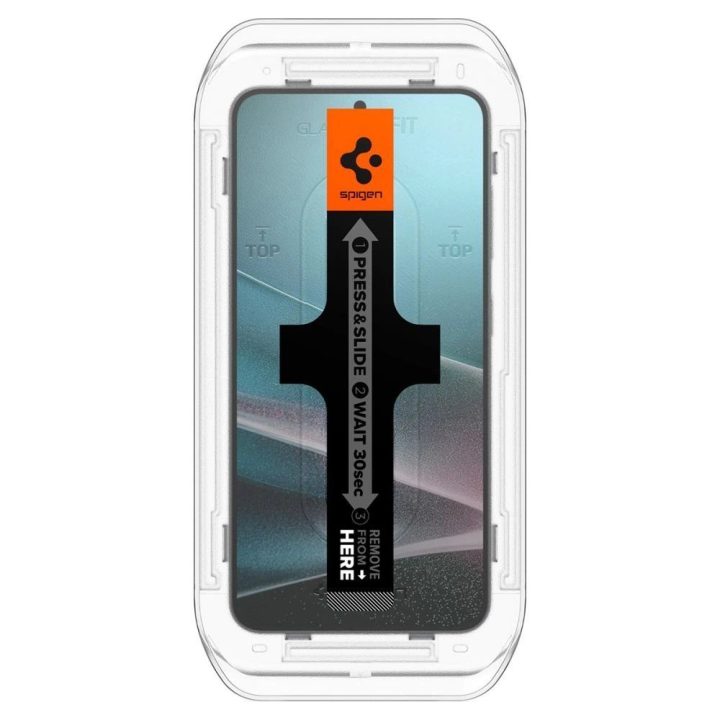 Spigen Glas.tR Ez Fit“ privatumo apsauginis grūdintas stiklas, 2 vnt., skirtas Samsung Galaxy S24 / S25 telefonams.