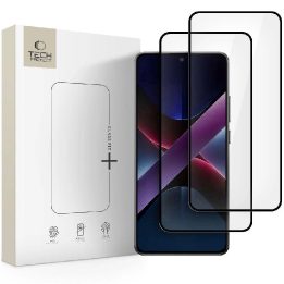 Glass Fit+“ grūdinto stiklo apsauga Xiaomi Poco X7 5G telefonui (2 vnt., juoda)