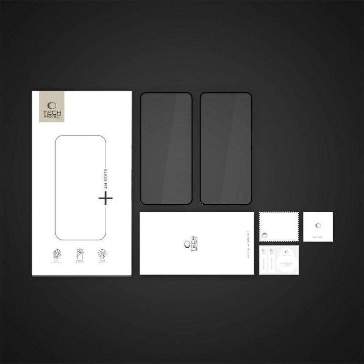 Glass Fit+“ grūdinto stiklo apsauga Xiaomi Poco X7 5G telefonui (2 vnt., juoda)