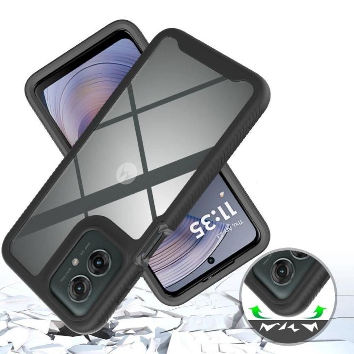 Defense dėklas Motorola Moto G15 / G15 Power / G05 / E15 telefonams - juodas
