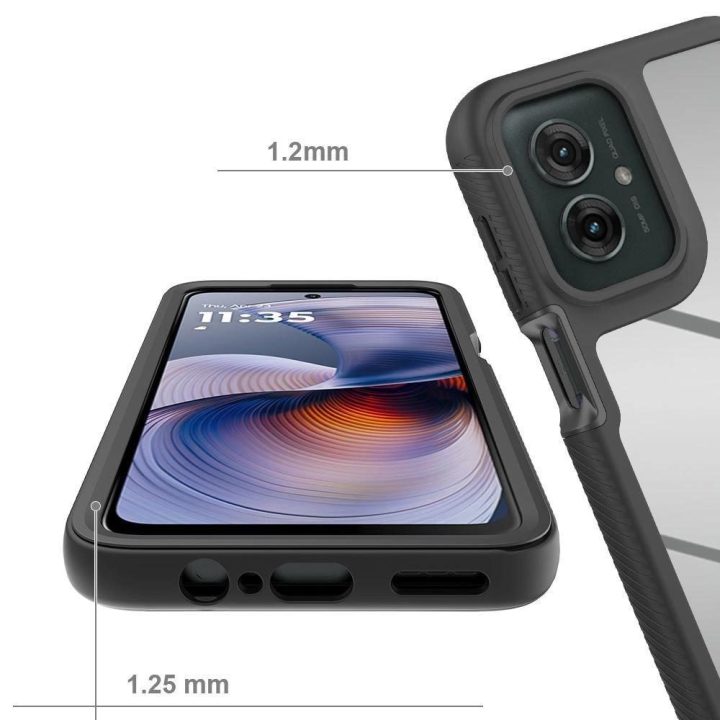 Defense dėklas Motorola Moto G15 / G15 Power / G05 / E15 telefonams - juodas