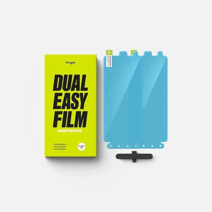 Ringke Dual Easy“ dviejų pakuočių ekrano apsauga OnePlus 13R“ telefonui – skaidri.