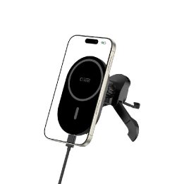 magnetinis MagSafe automobilinis telefono laikiklis, skirtas ventiliacijos grotelėms – juodas.