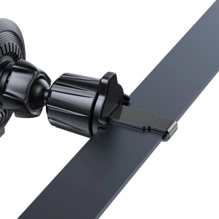 MM15W Magnetinis MagSafe 15 W automobilinis laikiklis prietaisų skydeliui / priekiniam stiklui / ventiliacijos angoms – juodas