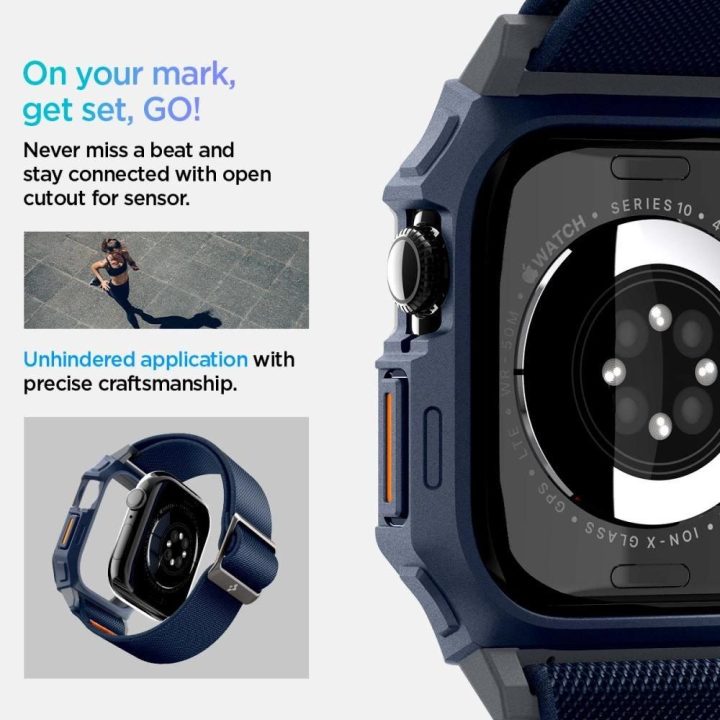 Spigen Lite Fit Pro“ dirželis Apple Watch 10“ (46 mm) - tamsiai mėlynas