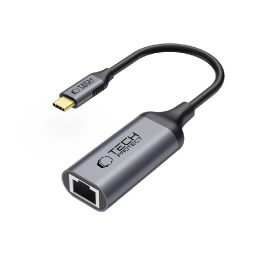 UltraBoost USB-C į Ethernet RJ45 1000 Mbps adapteris – juodas