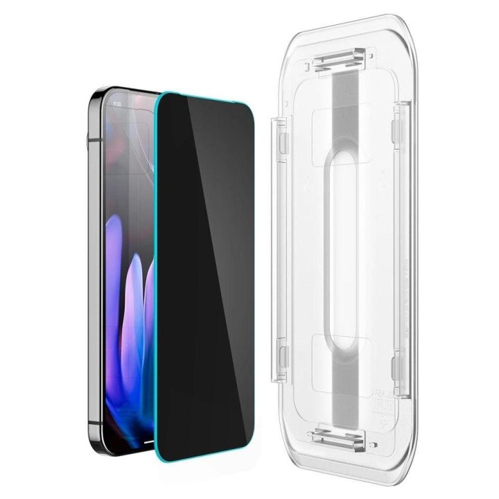 Spigen Glas.tR Ez Fit“ privatumo apsauginis grūdintas stiklas Google Pixel 9 / 9 Pro“ telefonams (2 vnt.)