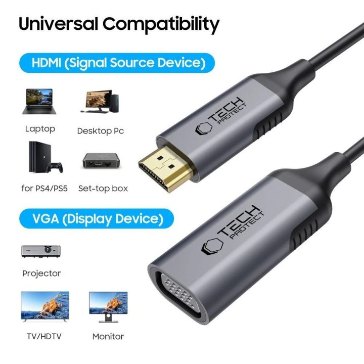 UltraBoost“ HDMI į VGA adapteris (Full HD, 60 Hz, juodas)