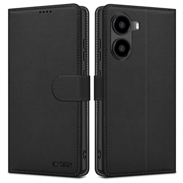 piniginės tipo dėklas, skirtas Xiaomi Poco X7 Pro 5G telefonui – juodas.
