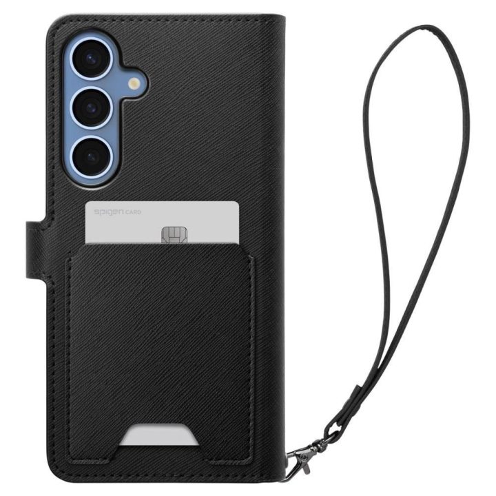 Spigen“ piniginė dėklas, skirtas Samsung Galaxy S25+“ – juodas