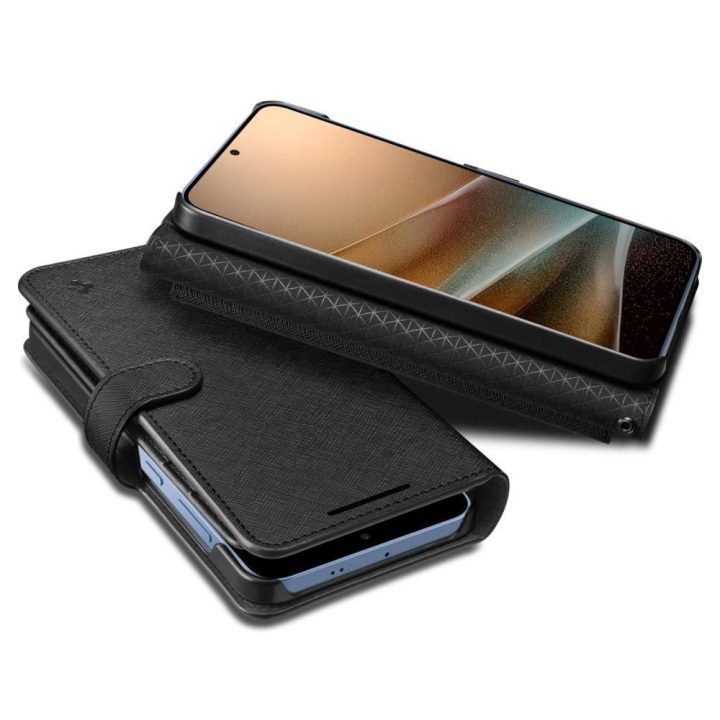Spigen“ piniginė dėklas, skirtas Samsung Galaxy S25+“ – juodas