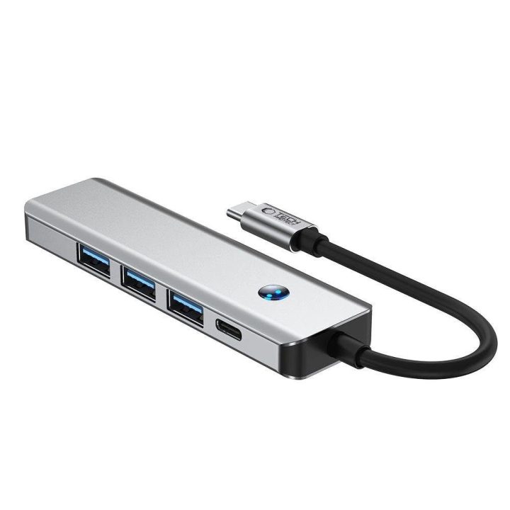 “ 5in1 USB-C adapteris su USB 3.0, HDMI 4K 60Hz ir 100 W PD jungtimis – pilkas