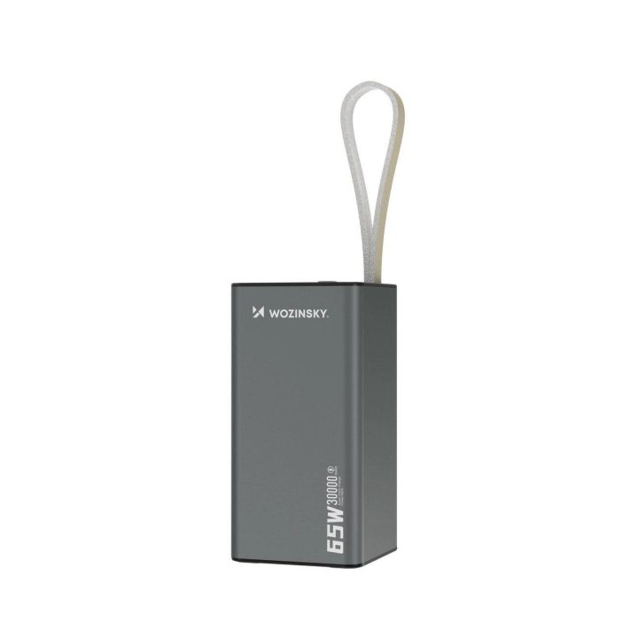 Išorinė baterija K65+ 30000mAh, 65W, 2x USB-C, 1x USB-A, juoda