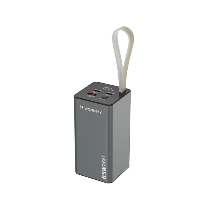 Išorinė baterija K65+ 30000mAh, 65W, 2x USB-C, 1x USB-A, juoda
