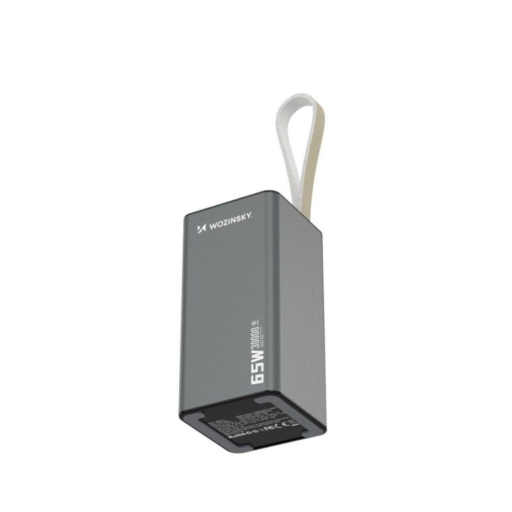 Išorinė baterija K65+ 30000mAh, 65W, 2x USB-C, 1x USB-A, juoda