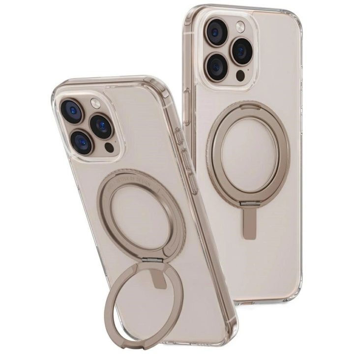 Uniq Swivix 360° besisukantis dėklas su stovu iPhone 16 Pro Max, auksinis