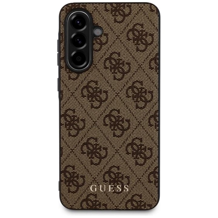 Auksinė metalinė Guess 4G“ dėklas Samsung Galaxy A36 – rudas
