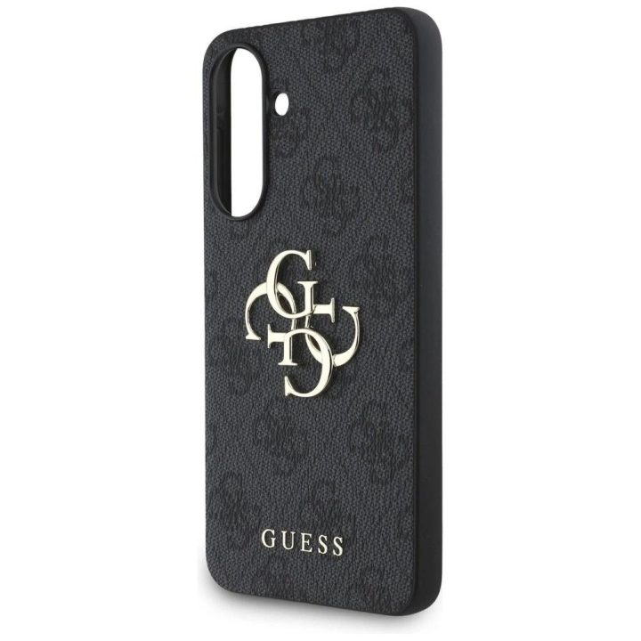 Guess 4G klasikinis dėklas Samsung Galaxy A36, juodas