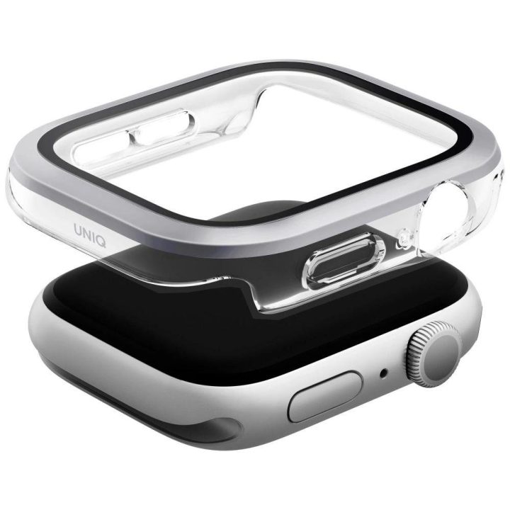 Grūdinto stiklo dėklas Uniq Voute“ Apple Watch 10 42 mm, sidabrinis