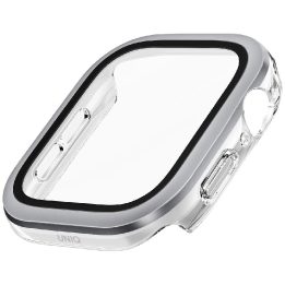 Uniq Voute grūdinto stiklo dėklas Apple Watch 10 46 mm, sidabrinis